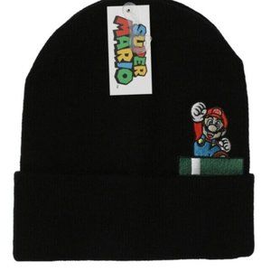 Super Mario Beanie Knit Hat Licensed Nintendo 2023 Black One Size